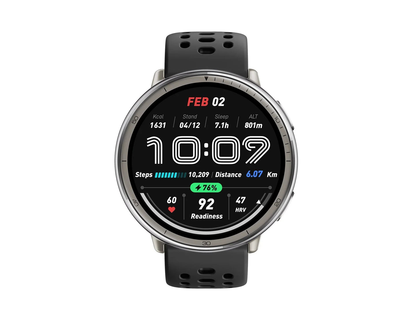 Amazfit ACTIVE 2 ROUND, BLACK SPORT SILICONE
